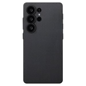 Карбоновий протиударний чохол Pitaka PIN Button Case Black/Grey Plain для Samsung Galaxy S25 Ultra (PBS2501U)