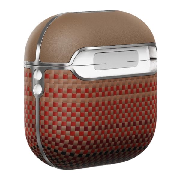 Карбоновий тонкий чохол Pitaka Aramid Fiber Magnetic Case Sunset для AirPods 4 (2024) (APM2405)
