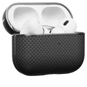 Карбоновий тонкий чохол Pitaka Aramid Fiber Magnetic Case Black/Gray для AirPods Pro 2 (2022) (APM2401)