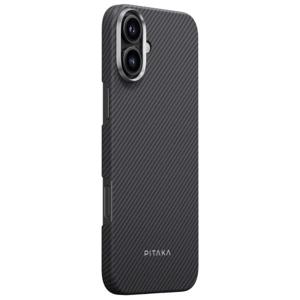Карбоновий тонкий чохол Pitaka Ultra-Slim Case Black/Grey Twill для iPhone 16 (KI1601A)