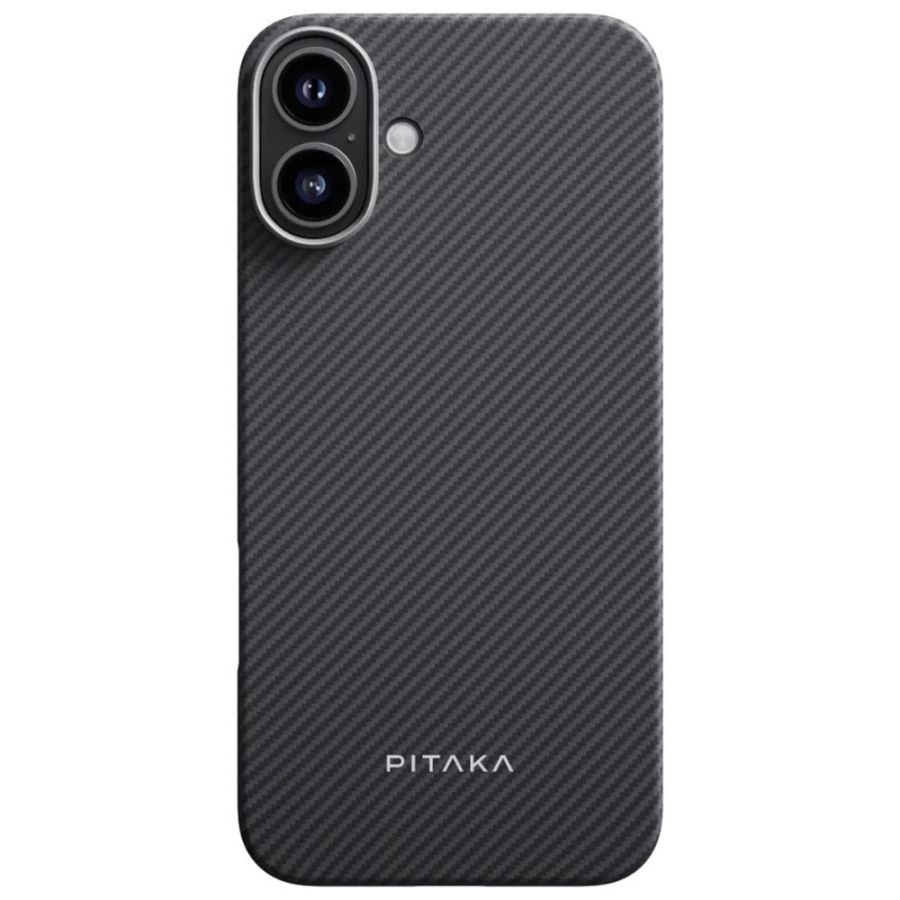 Карбоновий тонкий чохол Pitaka Ultra-Slim Case Black/Grey Twill для iPhone 16 (KI1601A)