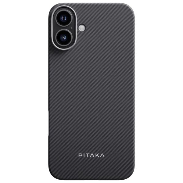 Карбоновий тонкий чохол Pitaka Ultra-Slim Case Black/Grey Twill для iPhone 16 Plus (KI1601MA)