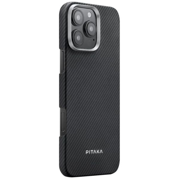 Карбоновий тонкий чохол Pitaka Ultra-Slim Case Black/Grey Twill для iPhone 16 Pro Max (KI1601PMA)