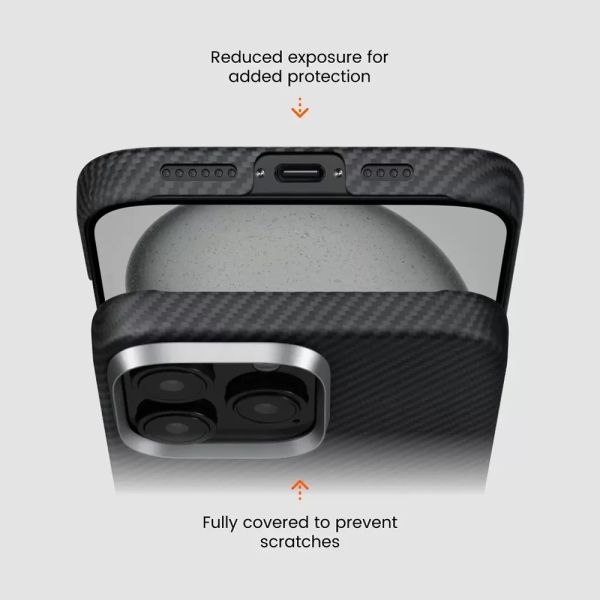 Карбоновий тонкий чохол Pitaka Ultra-Slim Case Black/Grey Twill для iPhone 16 Pro (KI1601PA)