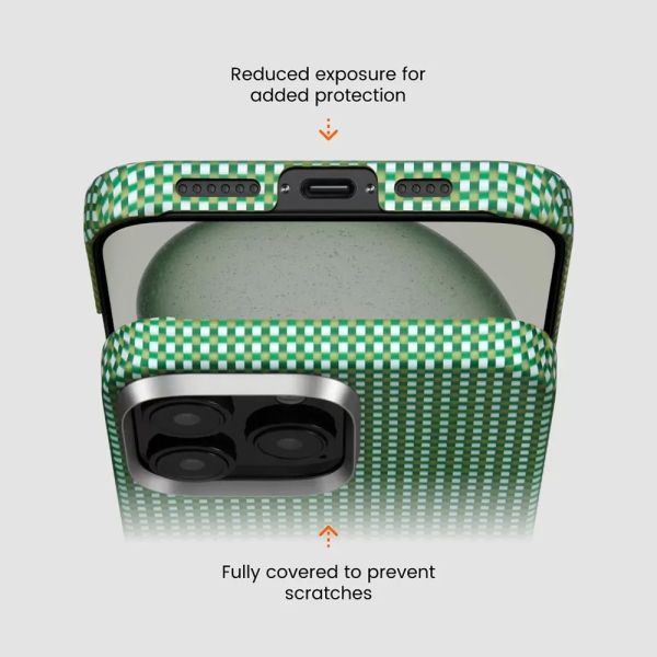 Карбоновий тонкий чохол Pitaka Ultra-Slim Case Forest Green для iPhone 16 Pro (KI1601PFOR)