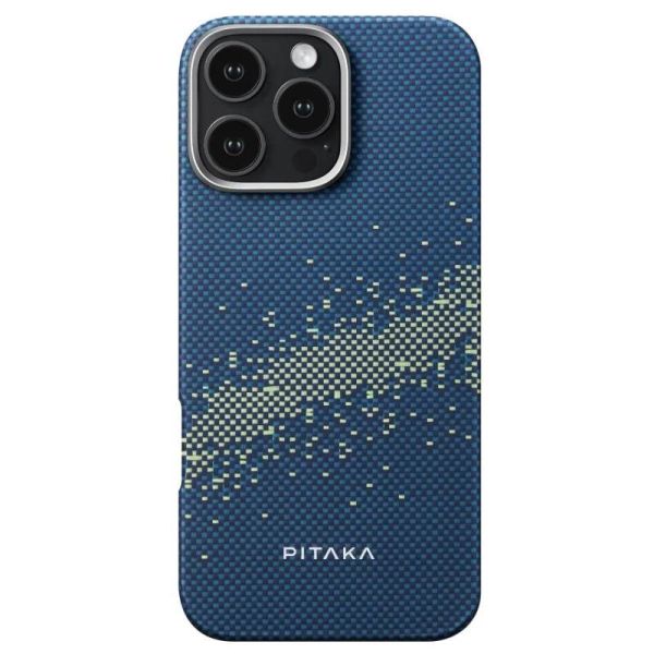 Карбоновий тонкий чохол Pitaka Tactile Woven Case StarPeak Milky Way Galaxy для iPhone 16 Pro (KI1601PMYG)