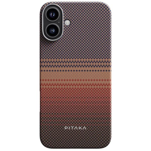 Карбоновий тонкий чохол Pitaka Tactile Woven Case Sunset для iPhone 16 (KI1601U)