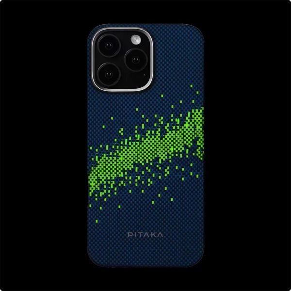 Карбоновий тонкий чохол, що світиться у темряві Pitaka Tactile Woven Case (Lumintex™ Edition) StarPeak Milky Way Galaxy для iPhone 16 Pro Max (KI1604PMYG)