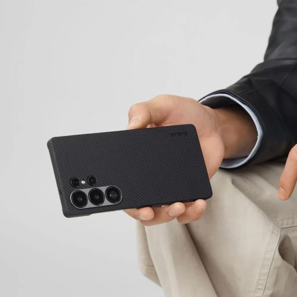 Карбоновий тонкий чохол Pitaka Classic Ultra-Slim Case Black/Grey Twill для Samsung Galaxy S25 Ultra (KS2501U)