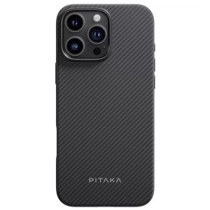 Карбоновий протиударний чохол Pitaka Military-Grade Protective Case Black/Grey Twill для iPhone 16 Pro Max (KI1601PMPA)
