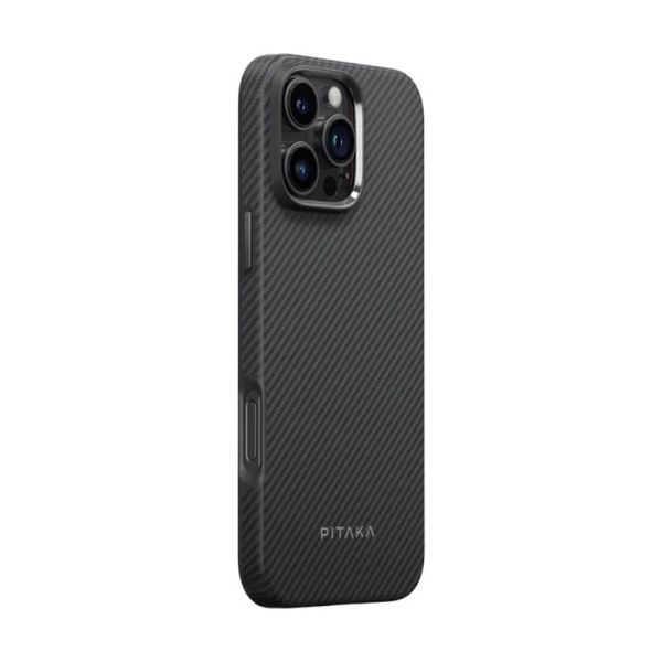 Карбоновий протиударний чохол Pitaka Military-Grade Protective Case Black/Grey Twill для iPhone 16 Pro Max (KI1601PMPA)
