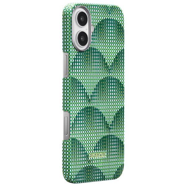 Карбоновий тонкий чохол Pitaka Ultra-Slim Case Photosynthesis Forest Green для iPhone 16