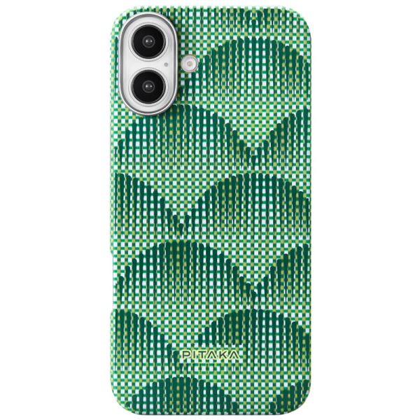 Карбоновий тонкий чохол Pitaka Ultra-Slim Case Photosynthesis Forest Green для iPhone 16 Plus