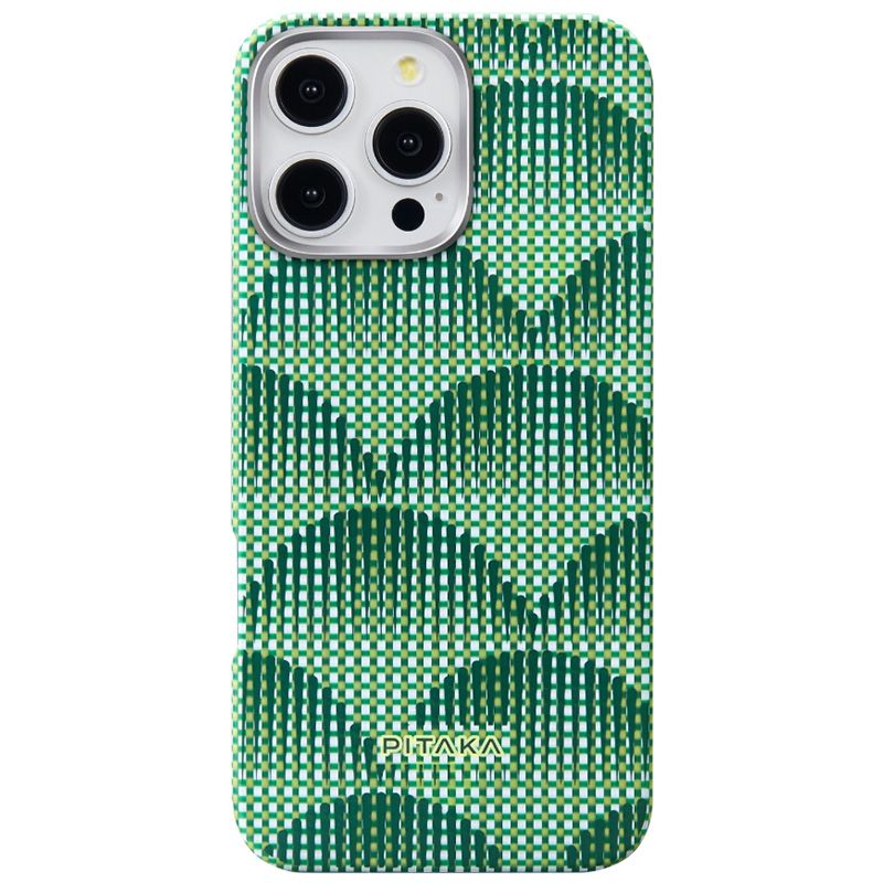 Карбоновий тонкий чохол Pitaka Ultra-Slim Case Photosynthesis Forest Green для iPhone 16 Pro Max