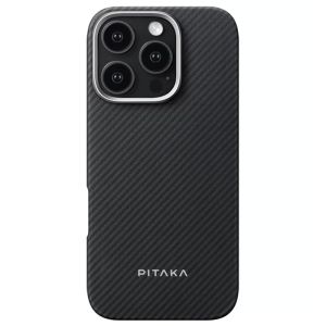 Карбоновий тонкий чохол Pitaka Ultra-Slim Case Black/Grey Twill для iPhone 16 Pro Max (KI1601PMA)