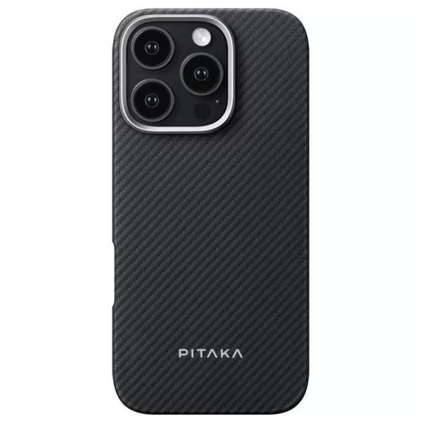 Карбоновий тонкий чохол Pitaka Ultra-Slim Case Black/Grey Twill для iPhone 16 Pro Max (KI1601PMA)