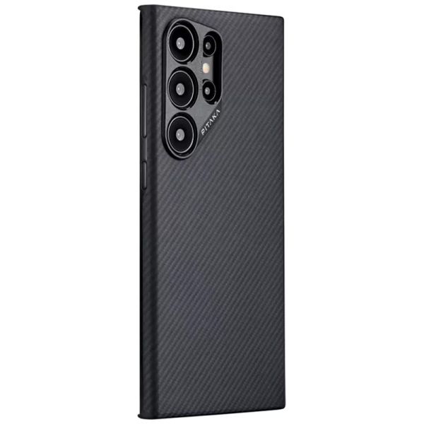 Карбоновий тонкий чохол Pitaka Ultra Slim Black/Grey Twill для Samsung Galaxy S24 Ultra (KS2401U)