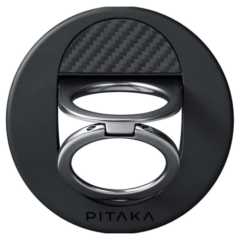 Магнітне кільце-підставка для телефону Pitaka MagEZ Grip 3 Twill 600D Black/Grey (MGB2402)