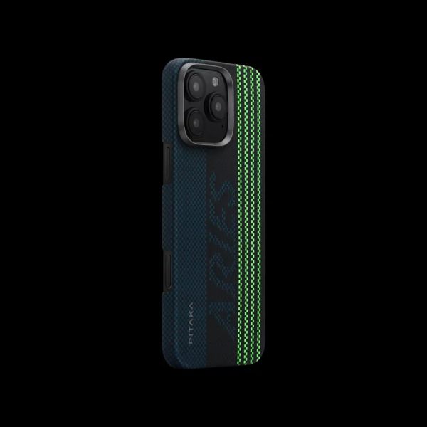Карбоновий тонкий чохол, що світиться Pitaka x Aries Tactile Woven Case Credit card для iPhone 16 Pro (KI1601CR)