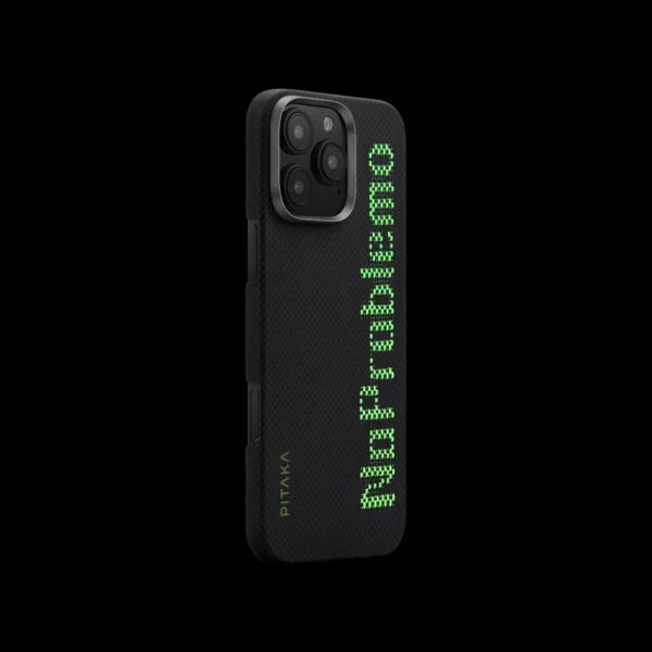 Карбоновий тонкий чохол, що світиться Pitaka x Aries Tactile Woven Case NoProblemo для iPhone 16 Pro Max (KI1601NOP)
