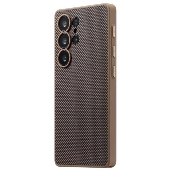Карбоновий протиударний чохол Pitaka PIN Button Case Black/Gold для Samsung Galaxy S25 Ultra