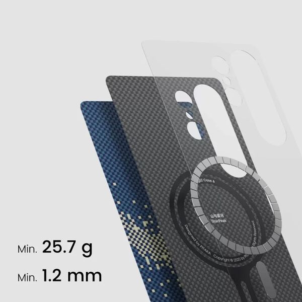 Карбоновий тонкий чохол Pitaka Tactile Woven Case StarPeak Milky Way Galaxy для Samsung Galaxy S25 Ultra (KS2505U)