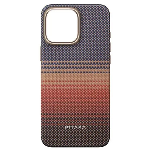 Карбоновий тонкий чохол Pitaka Tactile Woven Case Sunset для iPhone 16 Pro Max (KI1601SUM)